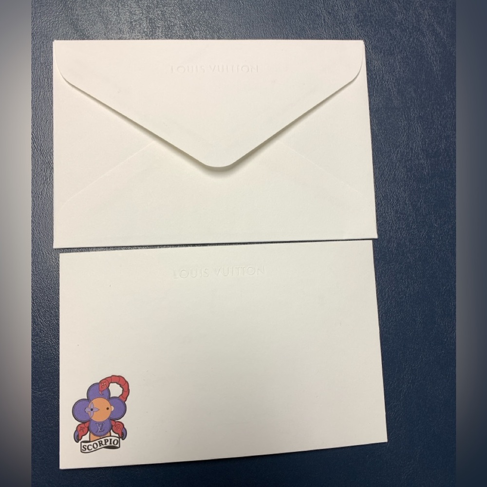 Louis Vuitton VIP Gift Card & Envelope | Vivienne Mascot Scorpio Zodiac | Rare